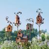 Bird Nest Birdhouse Garden Stakes Vintage Garden Decoration New Outdoor Courtyard Bird Feeder