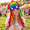Comic Exhibition Costume Gear Funny Octopus Hat with Tentacles, Creative Plush Cap for Party Cosplay Cute Cartoon Animal and Photography, Novelty Soft