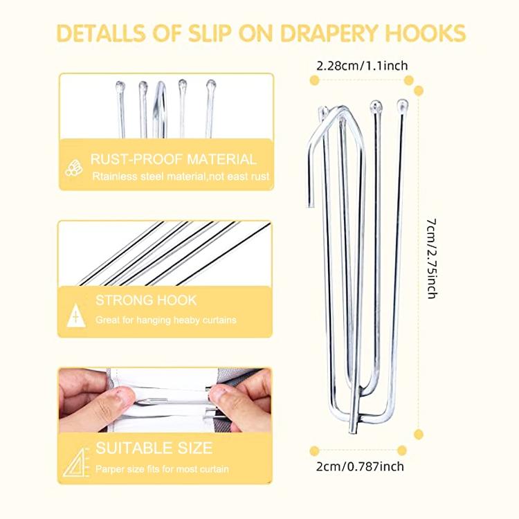Hot Selling 2 Sets Four Claw Hook Set Curtain Replacement Hook Home Hook Use Accessories