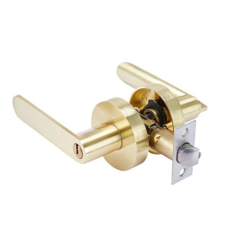 Комплект дверных замков против взлома, трубчатая ручка, цилиндрический дверной замок, механический замок для двери внутренней комнаты