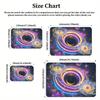 Neon Black Hole Lotus Rug, Galaxy Space Non-slip Carpet for Living Room Game Room Bedroom, Aesthetic Floral Floor Mat Home Decor