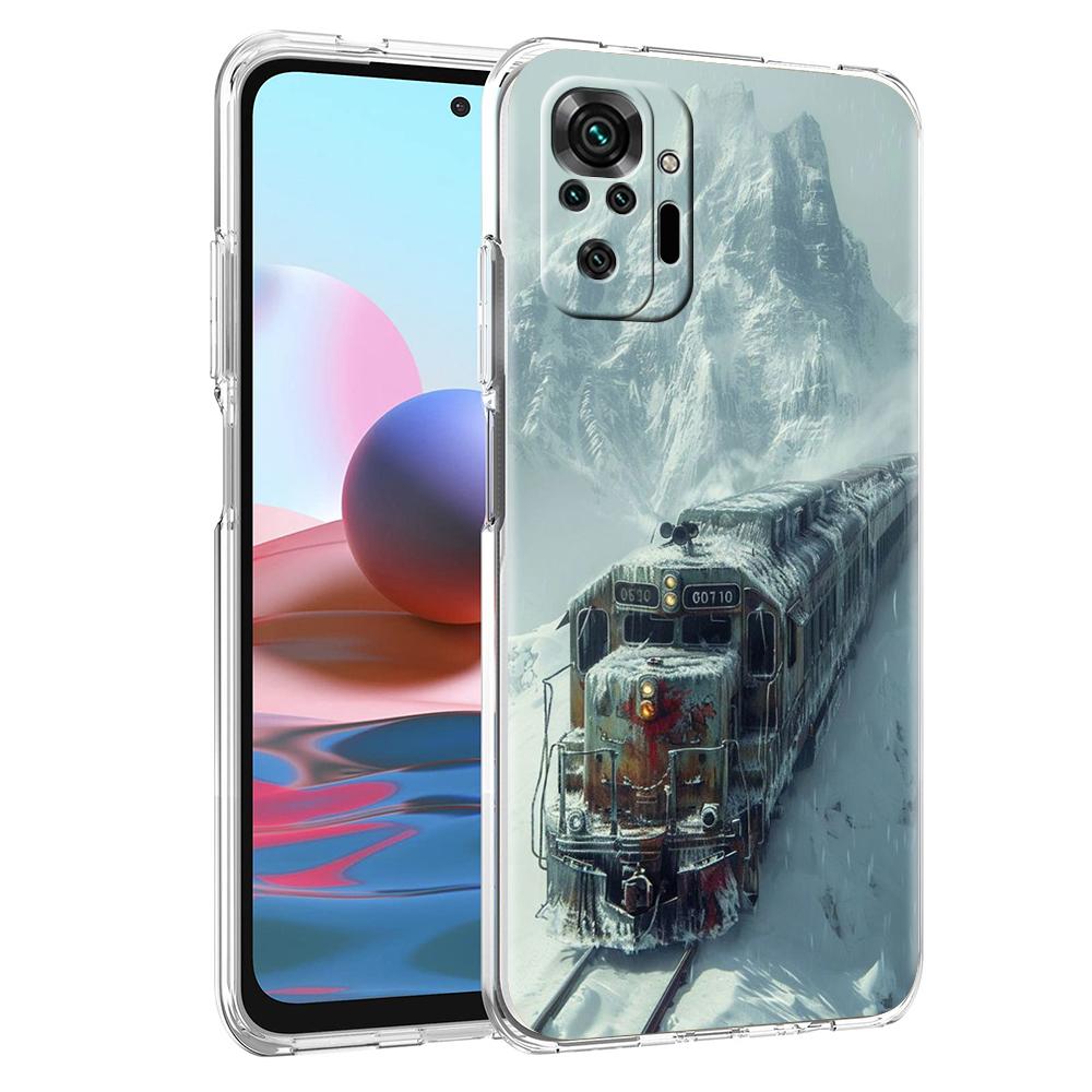 Train Phone Case Cover for Redmi Note 10 11 11T 7 8 8T 9 K40 Gaming 9A 9C Pro Plus Transparent Soft Shell Capas Coque Bags TPU