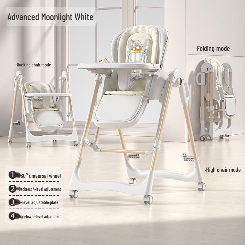 Многофункциональный портативный детский стульчик для кормления: Складной, подходит для дома и путешествий.