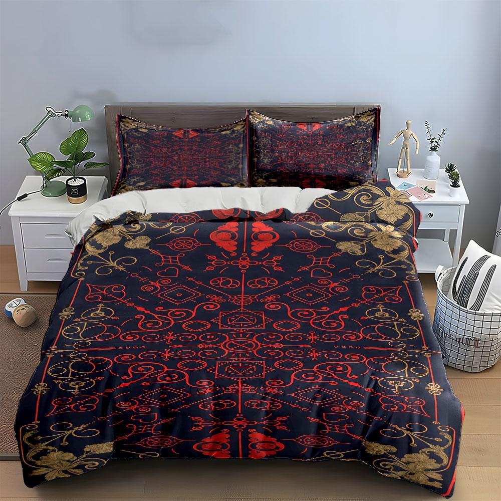 Ornate symbols and flourishes. Bedding sets Duvet cover sets Duvet covers Pillowcases(1 * Duvet Cover 2 * Pillowcases, without duvet insert)