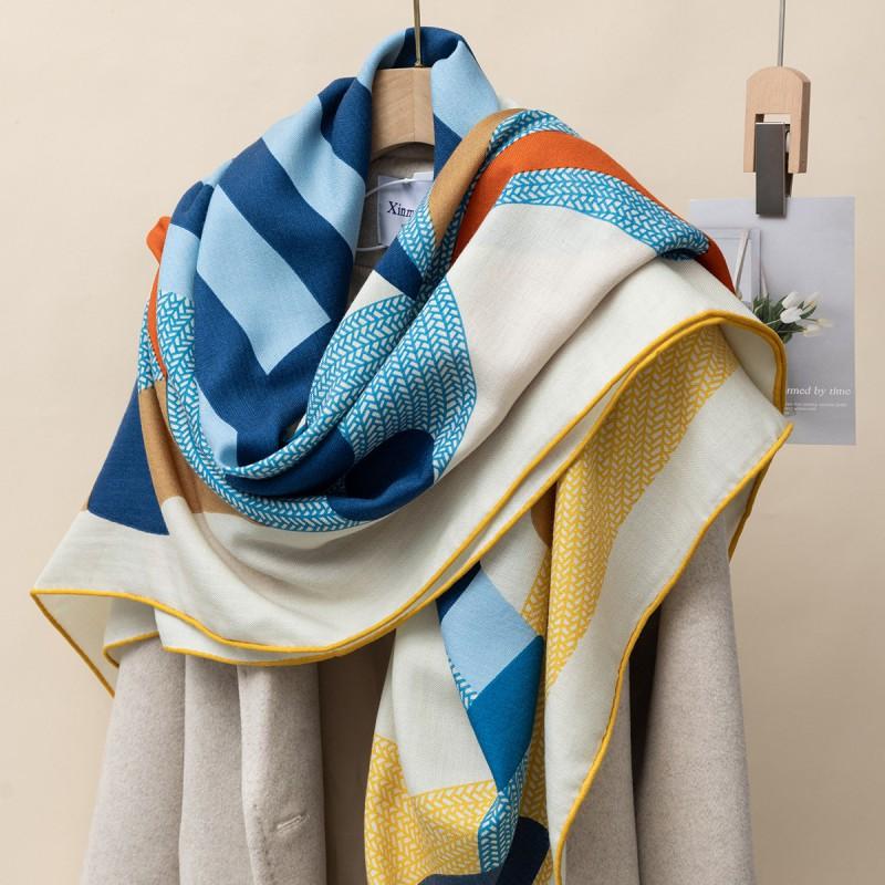 Womens Silk Cashmere Wool Scarf Winter Warm Square Shawl Fashion Luxury