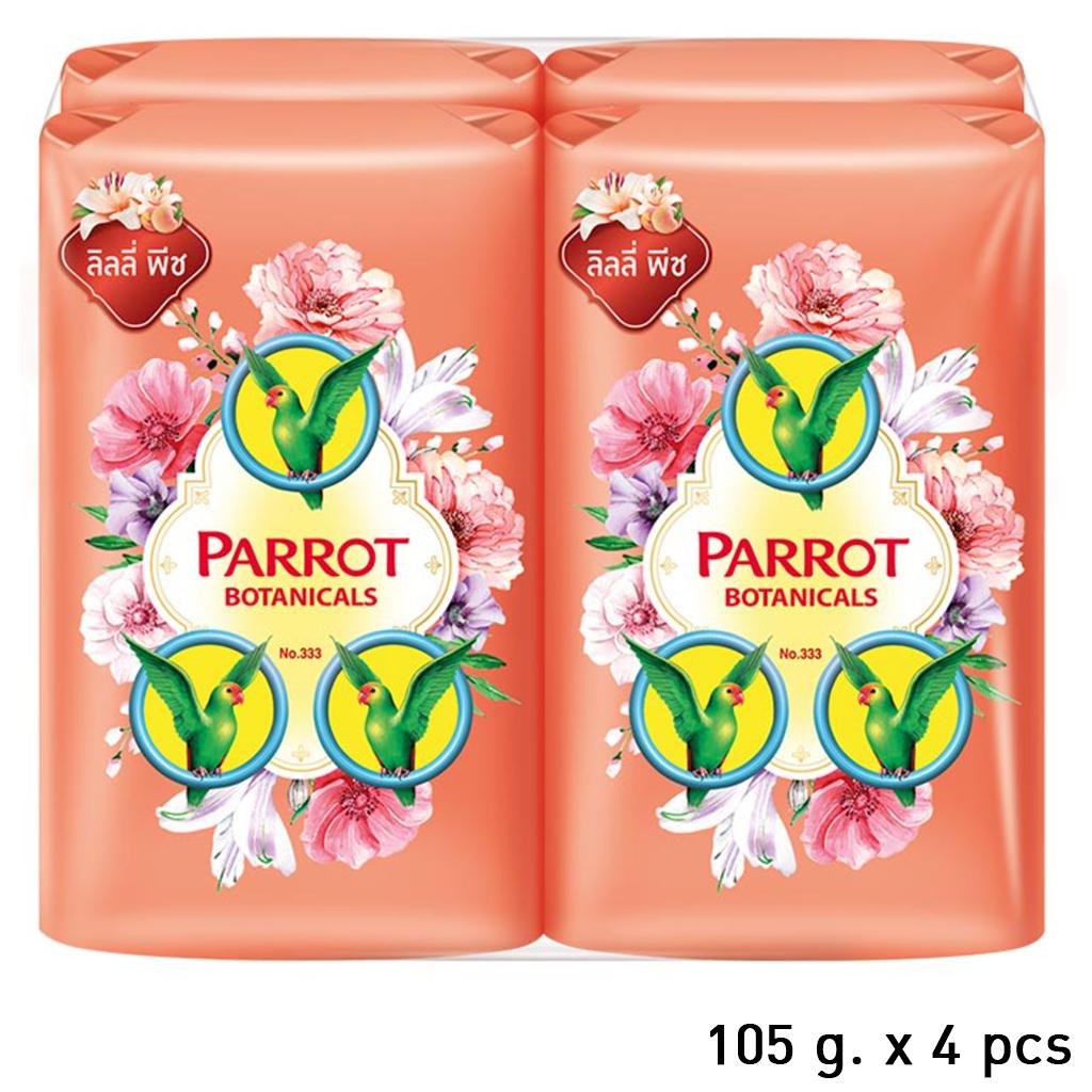 Parrot (Nokkaew) Мыло Botanical 70 г / 105 г x 4 шт - тайское