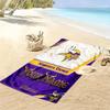 Name Custom Minnesota Vikings Print Beach Towel, Large Soft Quick Dry Towel for Beach Camping Swimming