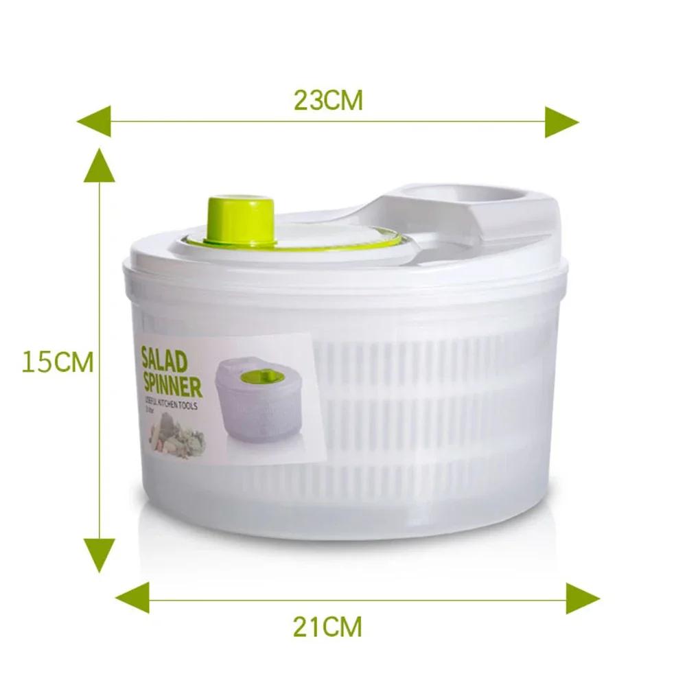 3L Large Salad Spinner Quick Easy Multi-Use Lettuce Dryer Kitchen Vegetable Dryer Drainer Strainer for Home Kitchen Colanders