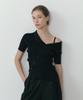 LUCIR ZU Diagonal Collar Knit (Black)