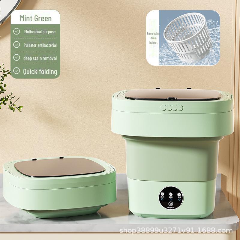 Компактная складная стиральная машина — идеально подходит для дома, общежития или детской прачечной