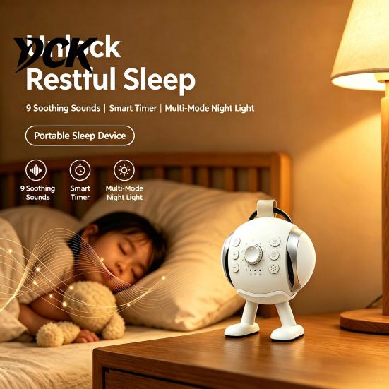 Rechargeable Sleeping Aid White Noise Sound Machine with Bluetooth-compatible Speaker, Portable Baby Sleep Soother for Nursery Aid, USB Speaker
