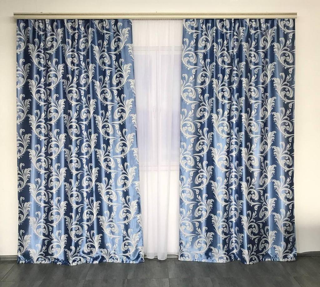 Роскошные плотные шторы для гостиной, спальни, Модные шторы Blackout в гостиную, спальню,светонепроницаемые 150x270 cm (2 шт) ALBO