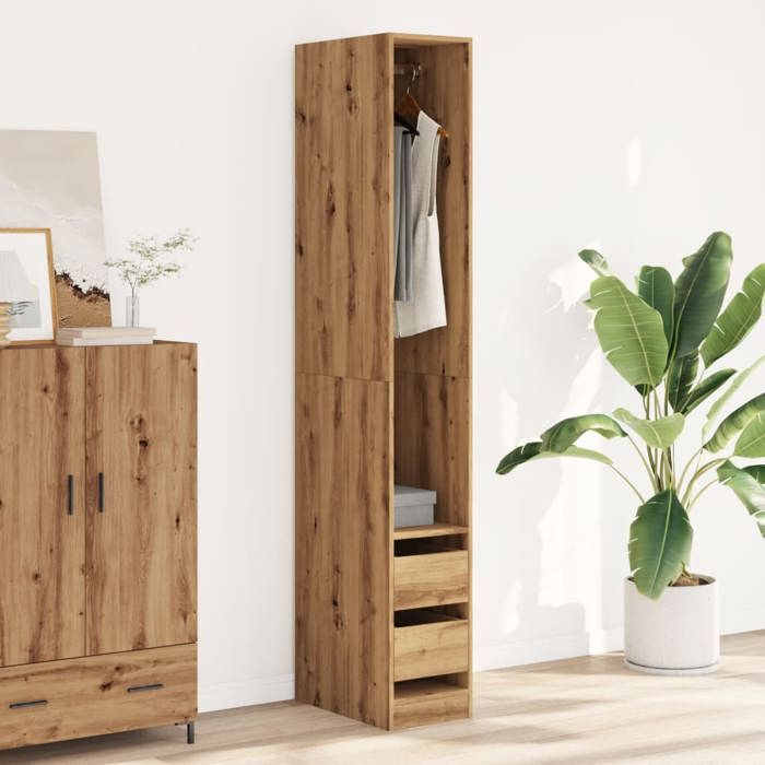 VidaXL Wardrobe Artisan Oak 30x50x200 Cm Engineered Wood 3307746