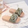 Women Summer Sandals New Flat-bottomed Beach Shoes Anti-slip Bow Increases The Thick-soled Shoes and Drags Women Breathable