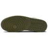 Мужские кроссовки Air Jordan 1 Low Black Toe Medium Olive Зеленый Белый 553558-092