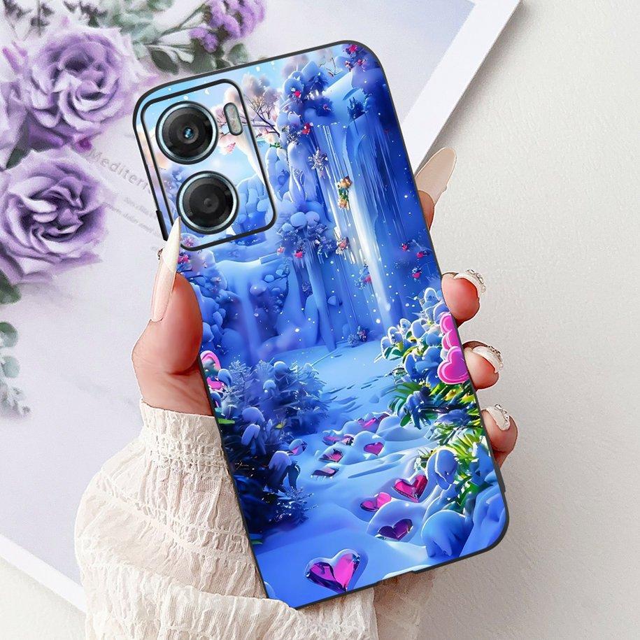 Чехол для Motorola Moto G06 6,88" Популярный Мраморный Бантик Мягкий Черный Силиконовый Чехол для Moto G06 Power G 06 XT2535-1 XT2535-2 Capa