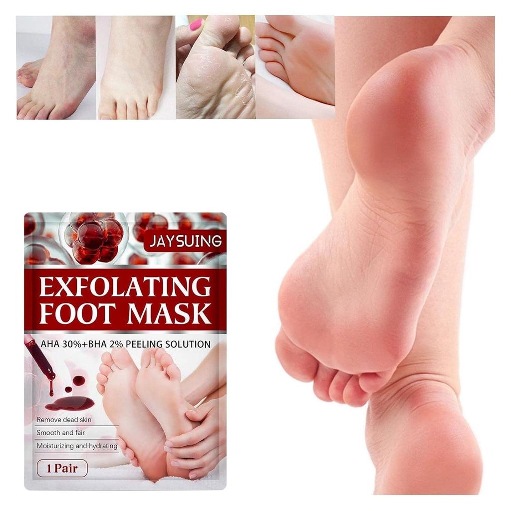 Маска-пилинг для ног Отшелушивающая маска для ног (5 шт.), Увлажняющие носки-маски для ног для ухода за сухими потрескавшимися ногами, удаления омертвевшей кожи40 мл