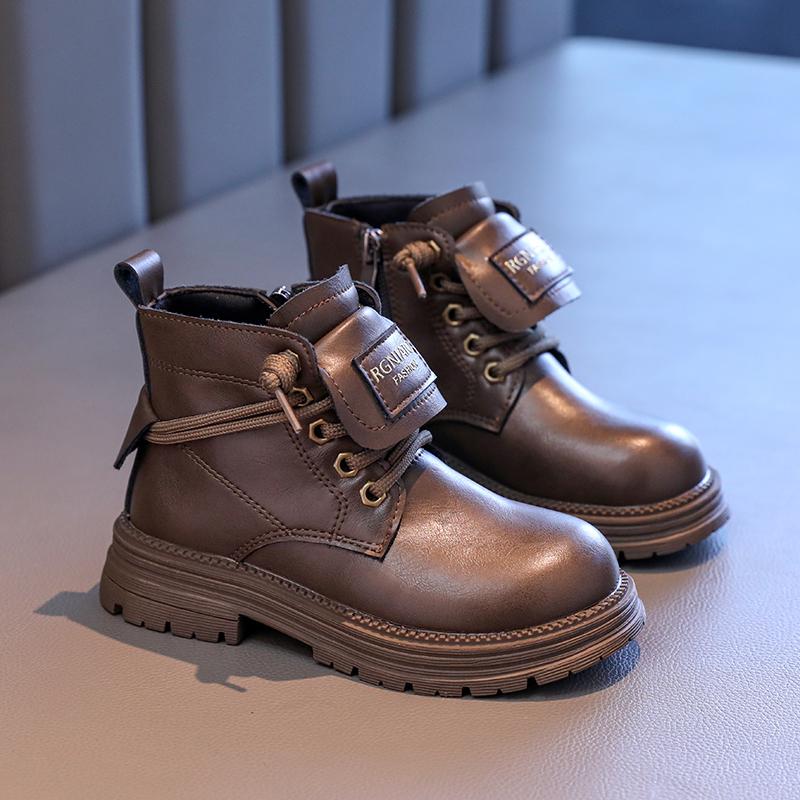 Spring Autumn Children's Boots for Girls 2024 New Kids Causal Ankle Boots Thick Bottom Toddlers Short Boots Round-toe Versatile