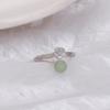 Кольцо с маленьким цветком нефрита, кольцо с цветком вишни, золотое золотое гочао, нежный темперамент, подарок девушке, кольцо с бусиной из нефрита Хотан