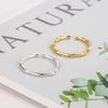 Минималистичное бамбуковое открывающееся регулируемое кольцо для женщин и девочек, модное нишевое персонализированное кольцо, легкое роскошное кольцо, аксессуары, подарки