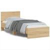 VidaXL Bed Frame with Headboard Sonoma Oak 90x200 Cm 838626