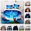 3D Printed Animal Bedding Set Jungle Single Bed Duvet Cover Pillowcases 2/3 Pieces Men's and Boys' Duvet Covers Gifts