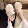 Mao Mao Slippers Women's Outer Wear 2025 New Autumn and Winter One-pedal High-end Mink Plush Cotton Slippers