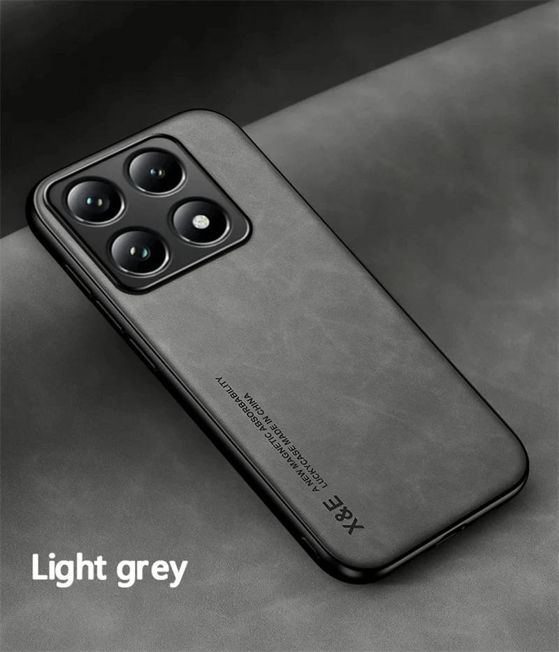 Роскошный ультратонкий кожаный чехол для телефона Xiaomi 15T Pro 15T 15 14 Ultra 14T Pro Мягкий защитный чехол с шелковистым ощущением для автомобильного держателя