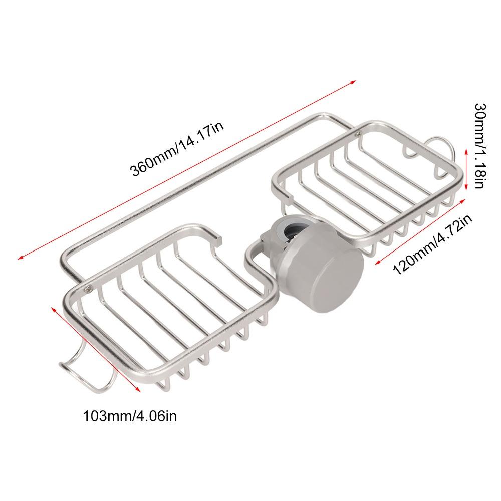 Adjustable Sink Shelf Aluminum Plastic Hanging Rack Durable Sink Organizer Rack Dishcloth Drainer