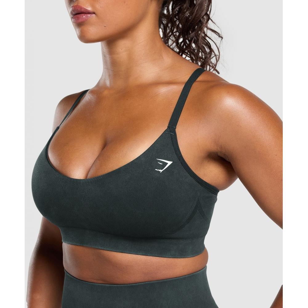 Gymshark Gains бесшовный стираемый спортивный бюстгальтер черный B3b8b Bb2j