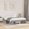 VidaXL Bed Frames Sonoma Grey 140x190 Cm Engineered Wood, Bedroom Furniture, Double Bed, Slatted Base, Bed, Frame 3295504
