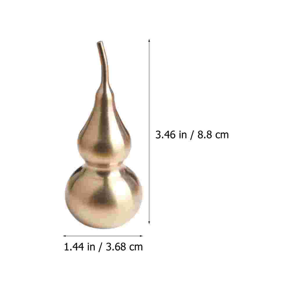 Feng Shui Gourd Ornaments Copper Small Decor Adorn Desktop Retro Decorative Figurine