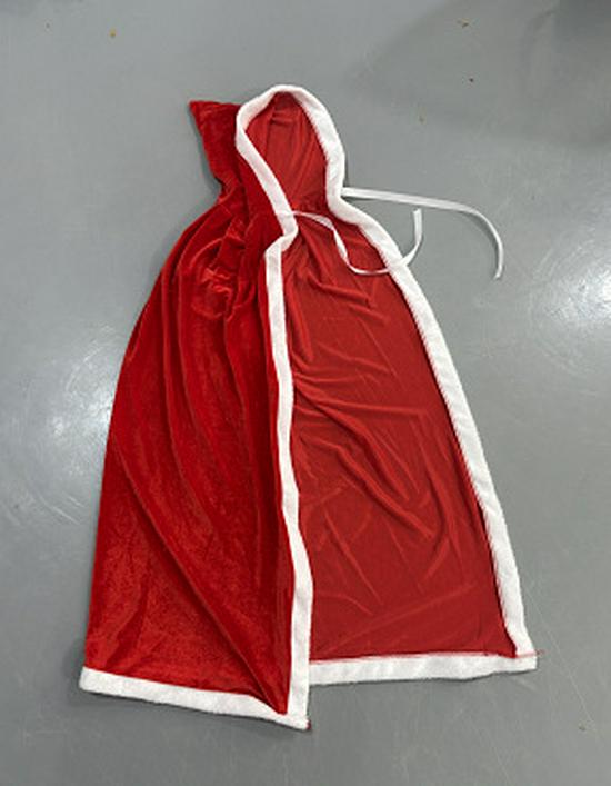 Christmas Gold Velvet Cape Costume for Adults: Men's Santa & Women's Little Red Riding Hood Cloak