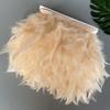 Пушистая отделка из перьев индейки, бахрома, лента 10 метров, перо марабу на тесьме, бахрома, швейная отделка, DIY, украшение для одежды, платья