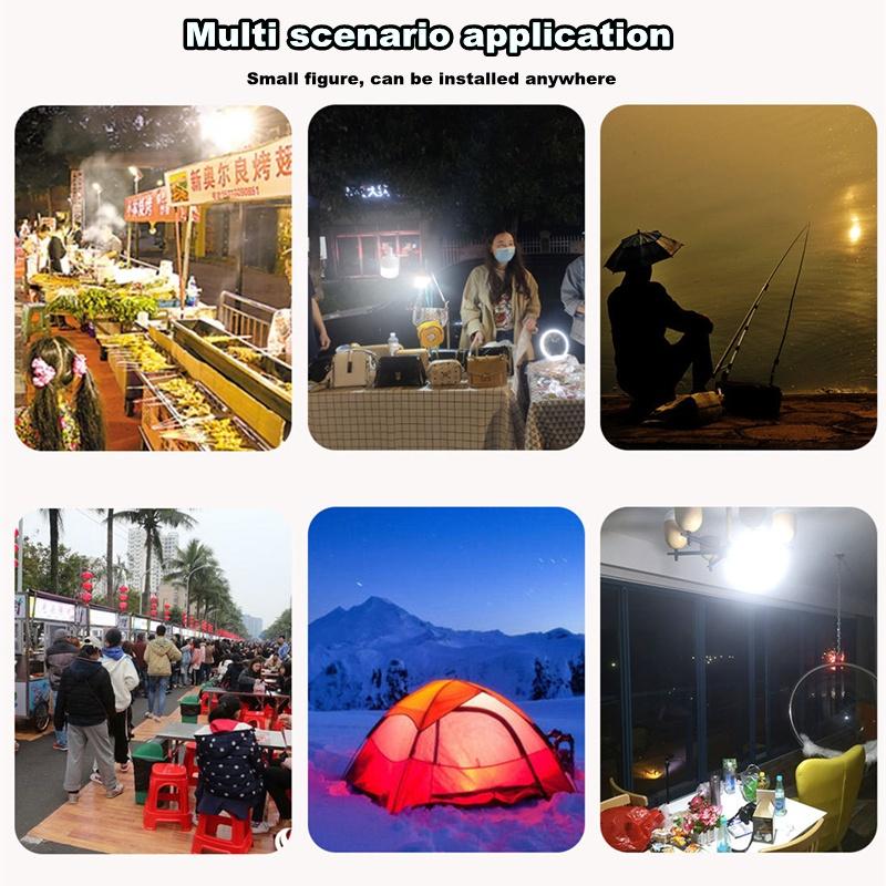USB Rechargeable Light Bulb Outdoor Camping 3 Model Dimmable Portable Lanterns Emergency Light 20W 40W 60W 100W