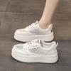 Cowhide version, genuine leather little white shoes, women's models, 2025 summer new thick-soled heightening women's shoes, mesh sports and leisure bo