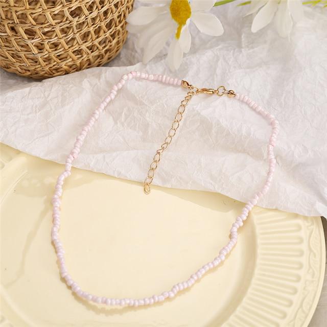 17 км модное колье-чокер из бисера для женщин, богемное красочное короткое ожерелье ручной работы с жемчугом Дейзи, ювелирные изделия на воротнике