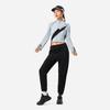Li Ning Fitness Series, простые однотонные, со средней талией, удобные, с флисовой подкладкой, теплые, с манжетами, трикотажные спортивные брюки, женские брюки, черные AKLU592-2