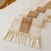 Rustic Boho Table Runner Solid Color Festival Dining Table Cover Advanced Tablecloth  Christmas