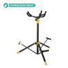 uxcell Triple Guitar Adjustable Stand for and Bass Folding Tripod Guitar Yellow Stand, Floor-Mounted, Multi-Guitar Electric, Acoustic, Guitars, Stand,