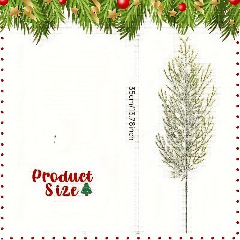 24-Pack Artificial Pine Needle Branches -Faux Green Cedar Sprigs for DIY Garlands, Home Garden Decor