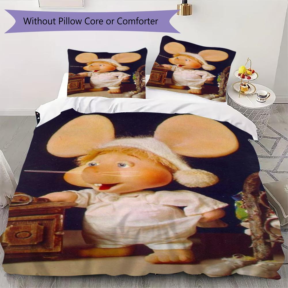 Topo Gigio Pattern Bedding uilt Set uilt Cover Pillowcase Home Decoration Birthday Gift (1 * duvet cover + 2 * pillowcase without core)227