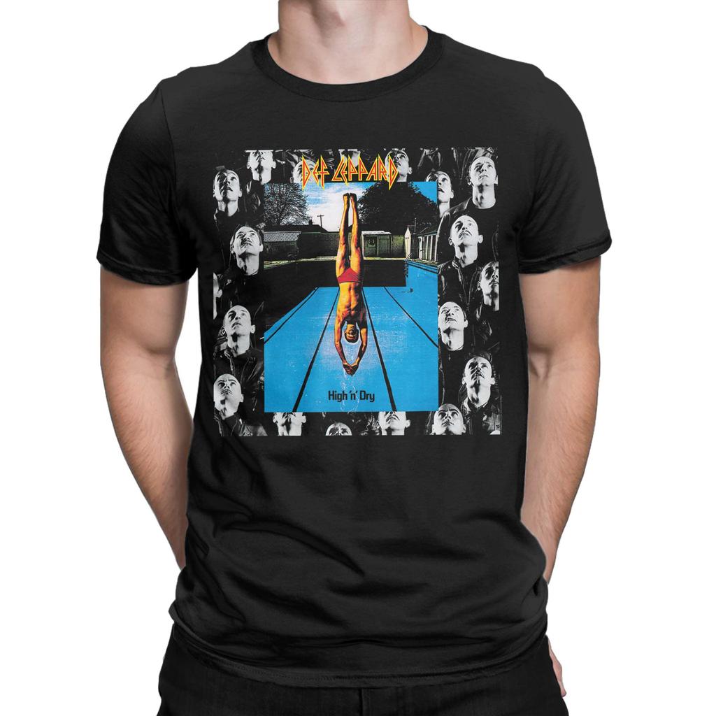 Def Leppard High n Dry Men T Shirt Vintage Tee Shirt Short Sleeve Crew Neck TShirt Pure Cotton Plus Size Clothes