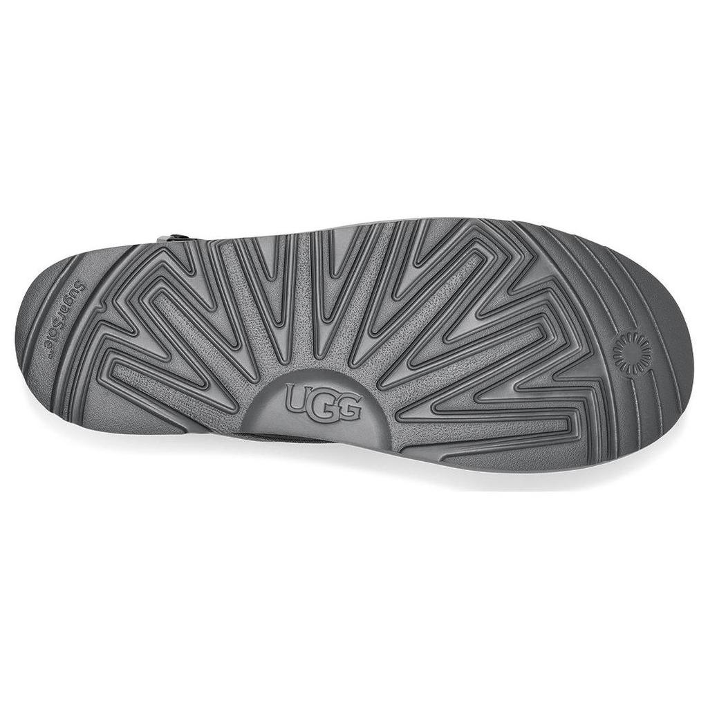 UGG Кроссовки Highland Leather Round Toe Buckle High Top для мужчин, черные 1143985-BLK