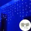 5M Рождественские гирлянды свисают 0,4-0,6 м Garden Street Открытый декоративный сказочный свет Светодиодный занавес Сосулька Гирлянда гирлянды с вилкой США или ЕС