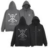 Cospa One Piece Straw Hat Pirates Zip Hoodie MIX GRAY XL Size [Official]