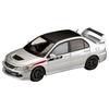 HJ64 1/64 Mitsubishi Lancer Evolution 9 MR GSR JDM Custom with Engine Display Model, Cool Silver Metallic, Finished