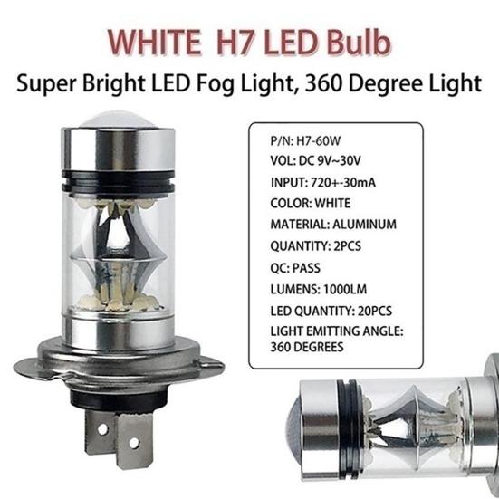 Супер яркий 20SMD H7 100W H4 Автомобильный светодиодный дневной ходовой противотуманный фонарь