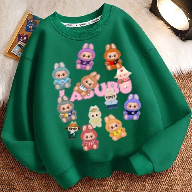 Милые толстовки с круглым вырезом для детей, модные повседневные толстовки с длинным рукавом для мальчиков и девочек на весну и осень