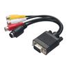 VGA To S-Video + 3 RCA Converter Cable